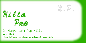 milla pap business card